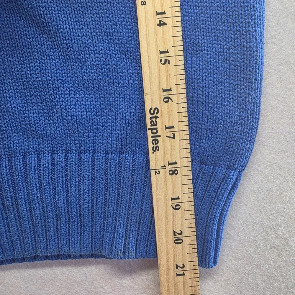 Ralph Lauren Kids Blue Shawl Collar‎ Sweater Cotton Knit Embroidered Pony S/P